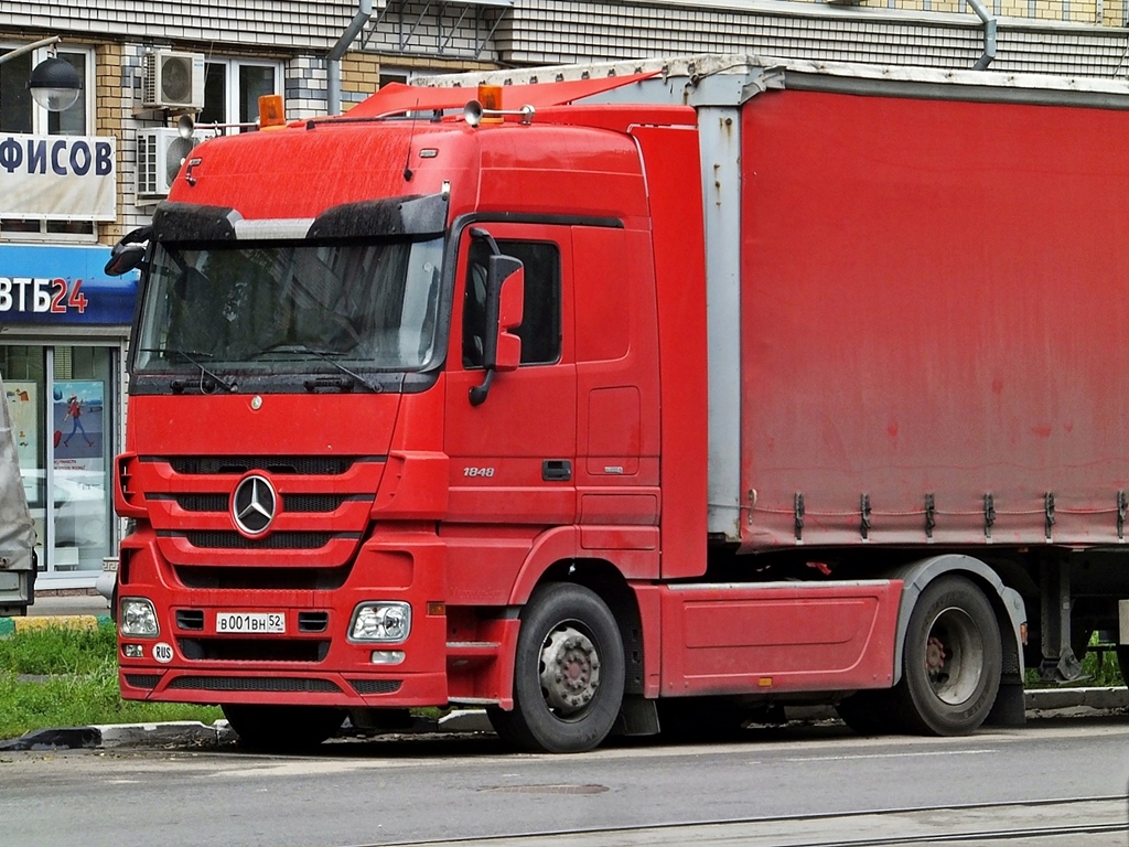 Нижегородская область, № В 001 ВН 52 — Mercedes-Benz Actros ('2009) 1848