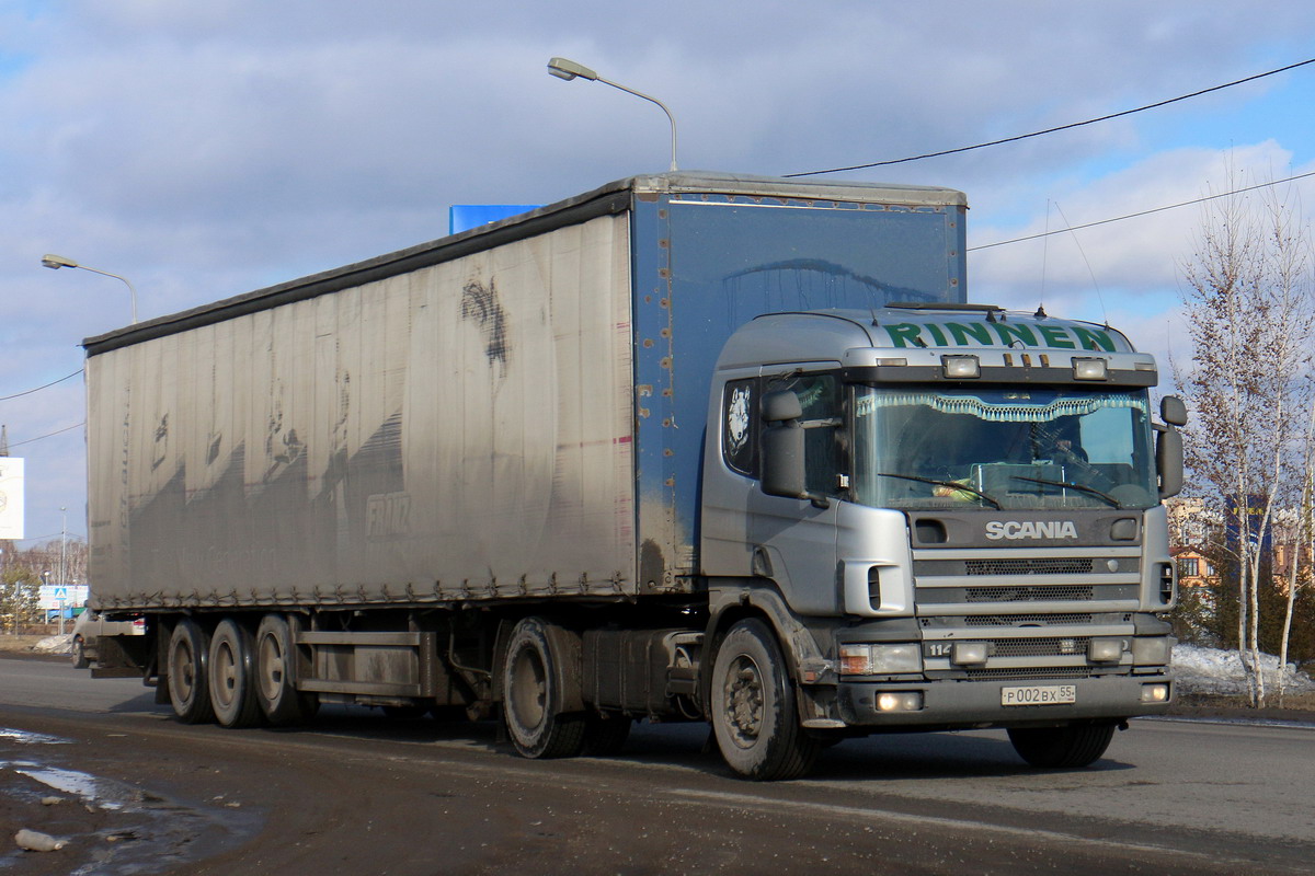 Омская область, № Р 002 ВХ 55 — Scania ('1996) P114L