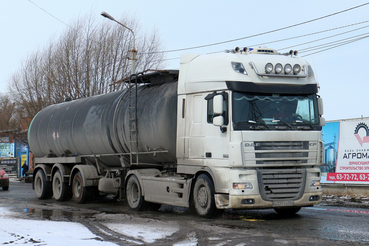 Омская область, № Н 777 ТО 55 — DAF XF105 FT