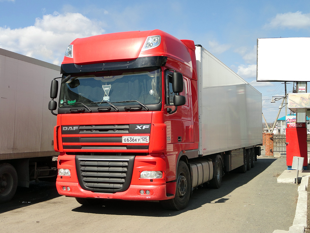 Приморский край, № Е 636 КУ 125 — DAF XF105 FT