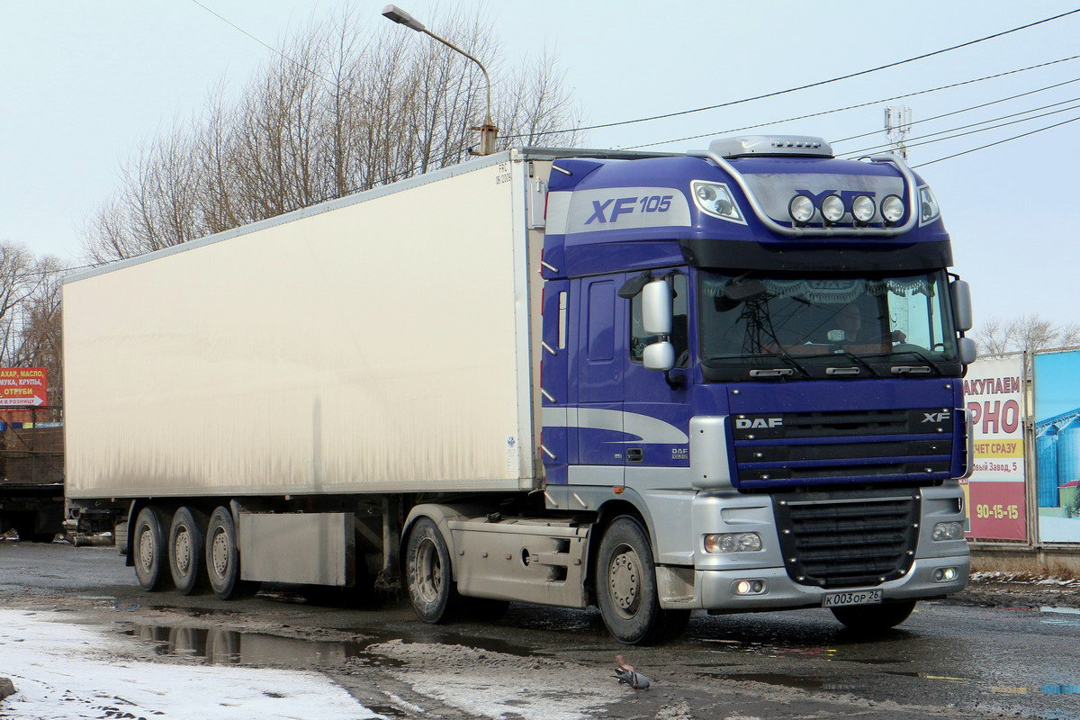 Ставропольский край, № К 003 ОР 26 — DAF XF105 FT