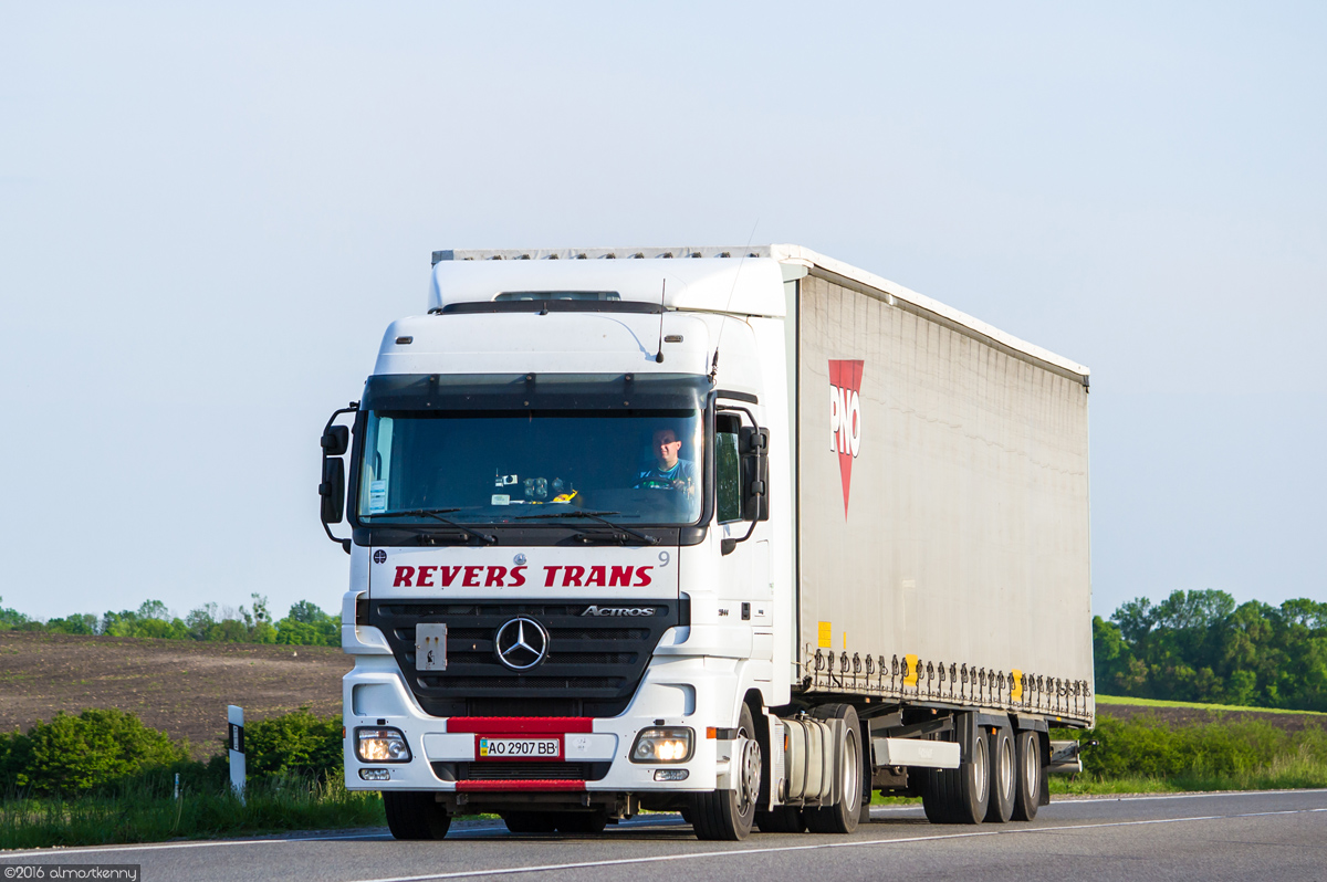 Закарпатская область, № АО 2907 ВВ — Mercedes-Benz Actros ('2003) 1844