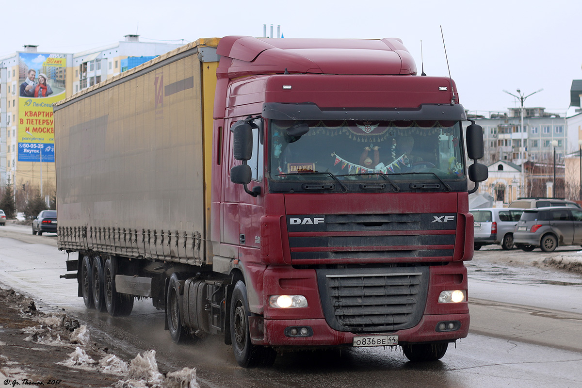 Костромская область, № О 836 ВЕ 44 — DAF XF105 FT