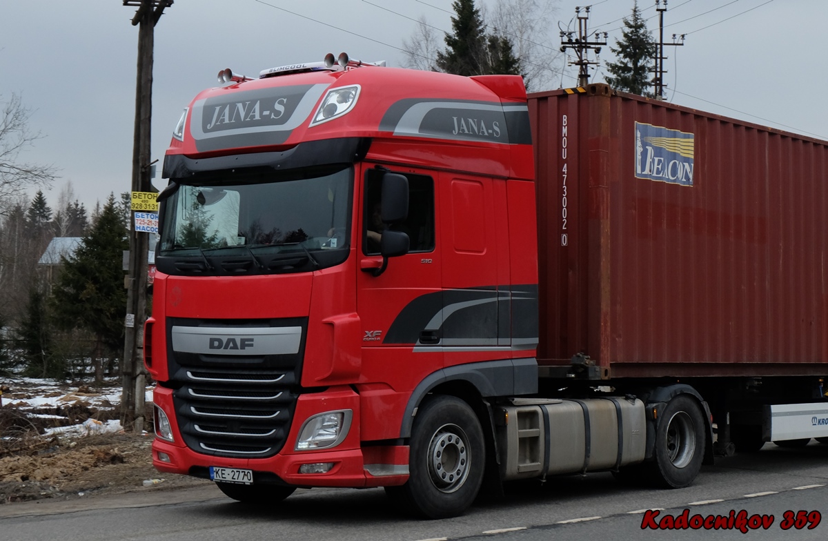 Латвия, № KE-2770 — DAF XF Euro6 FT