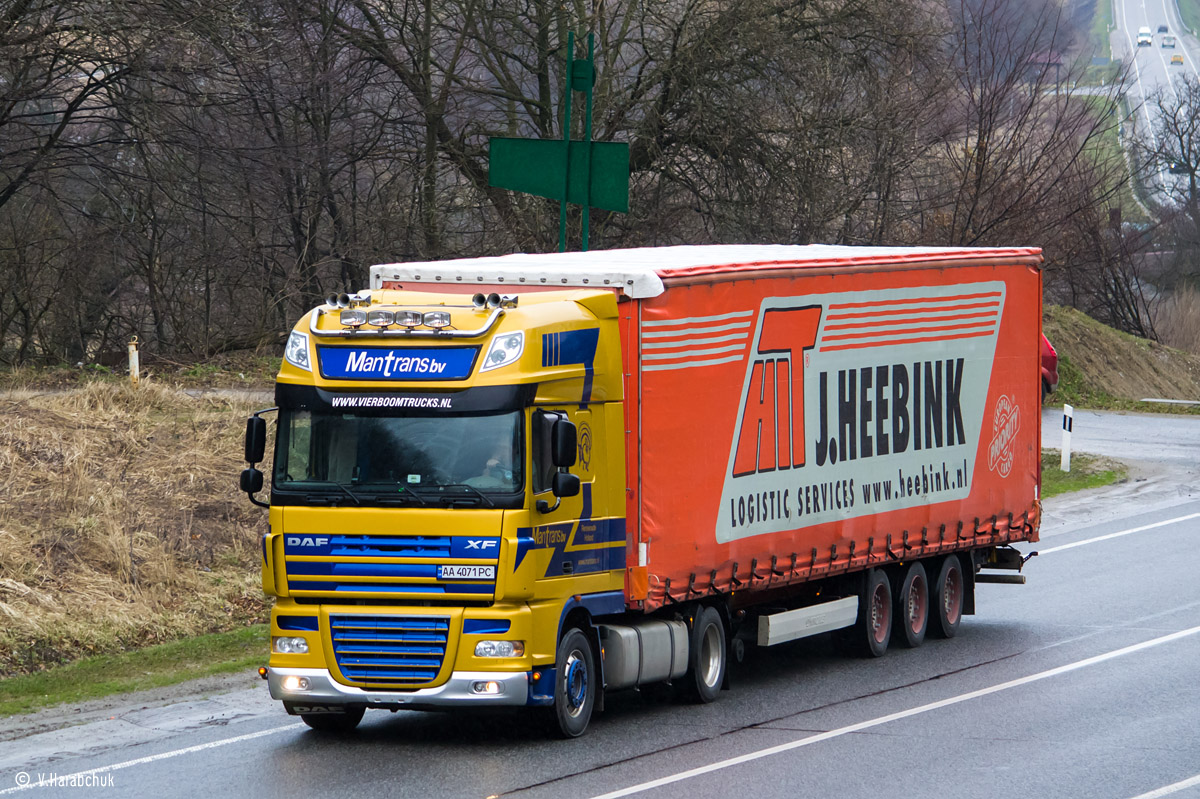 Киев, № АА 4071 РС — DAF XF105 FT