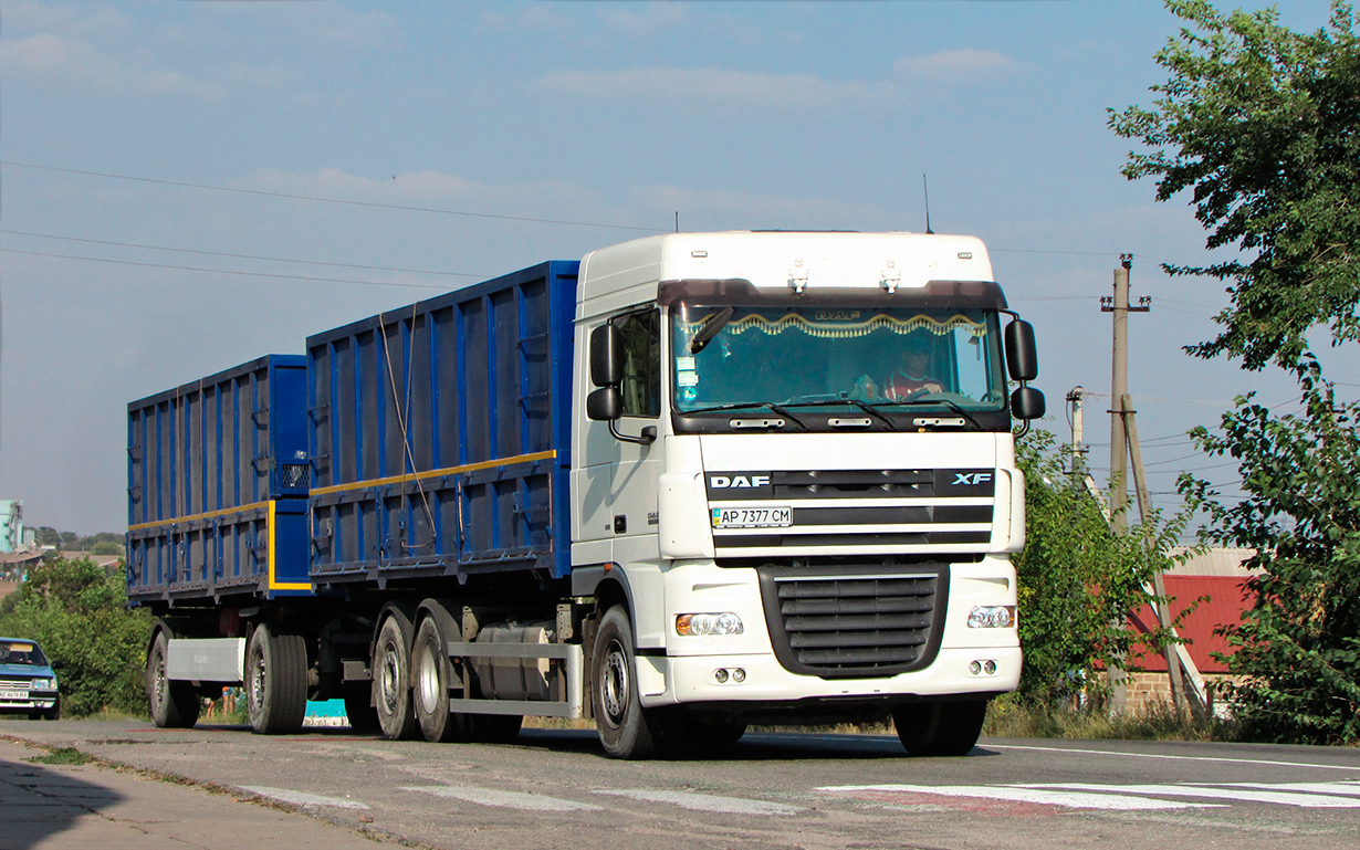 Запорожская область, № АР 7377 СМ — DAF XF105 FAR