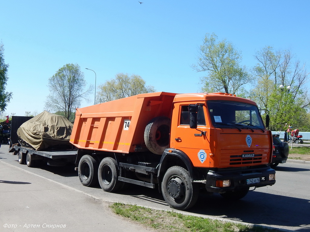 Восточно-Казахстанская область, № 742 AB 16 — КамАЗ-65115 (общая модель)