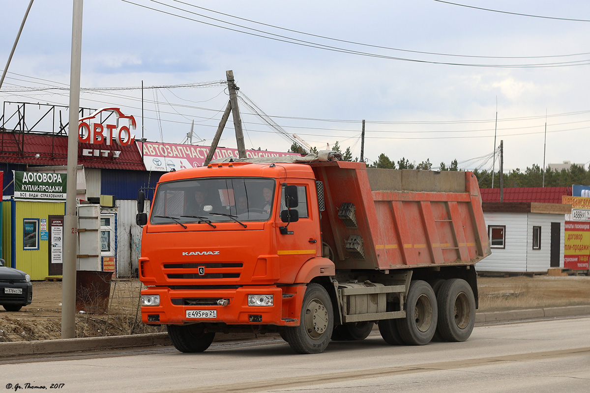 Чувашия, № Е 495 РВ 21 — КамАЗ-65115-42