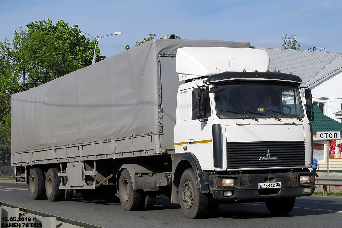 Вологодская область, № Е 758 АО 35 — МАЗ-54329