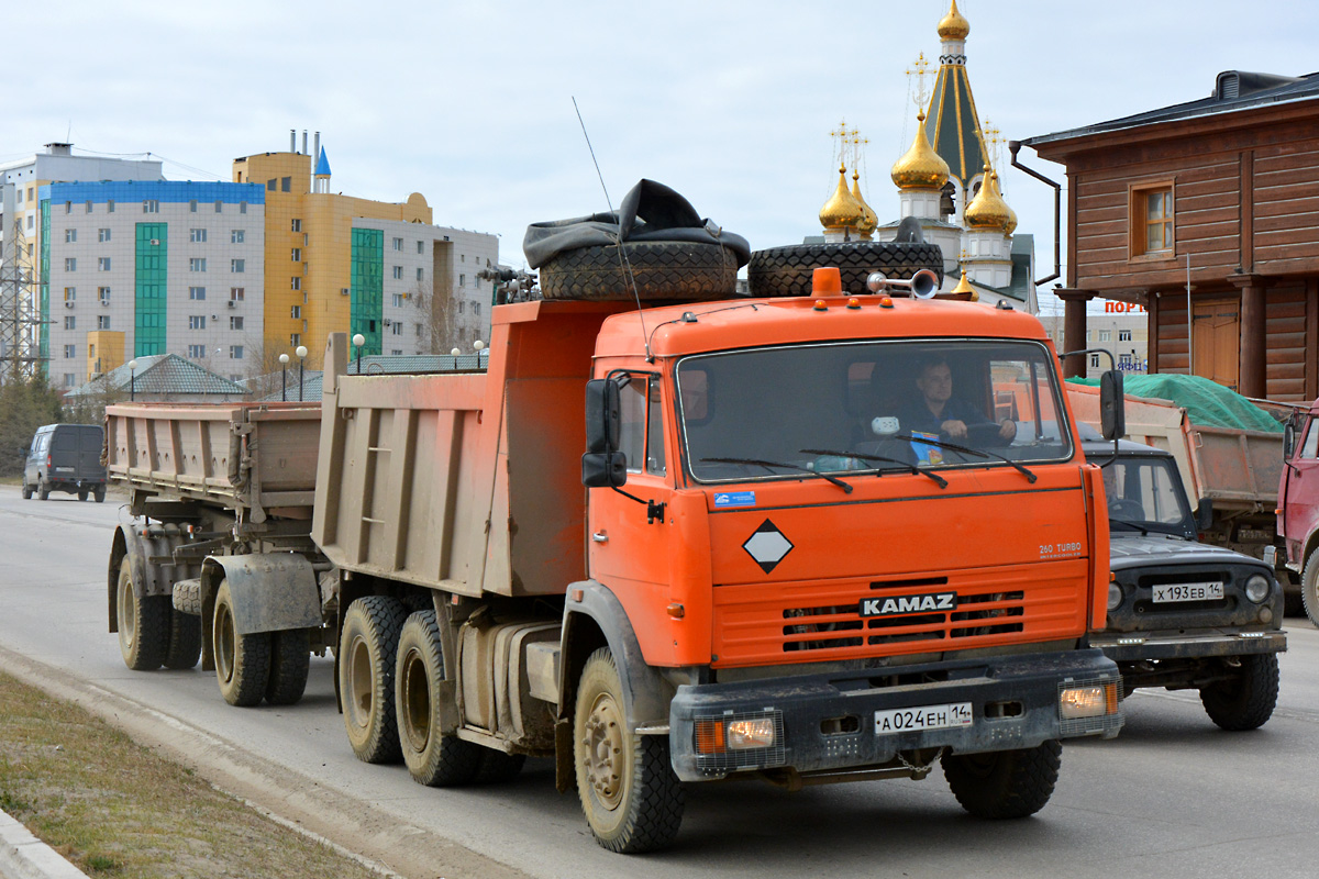 Саха (Якутия), № А 024 ЕН 14 — КамАЗ-65115 [651150]