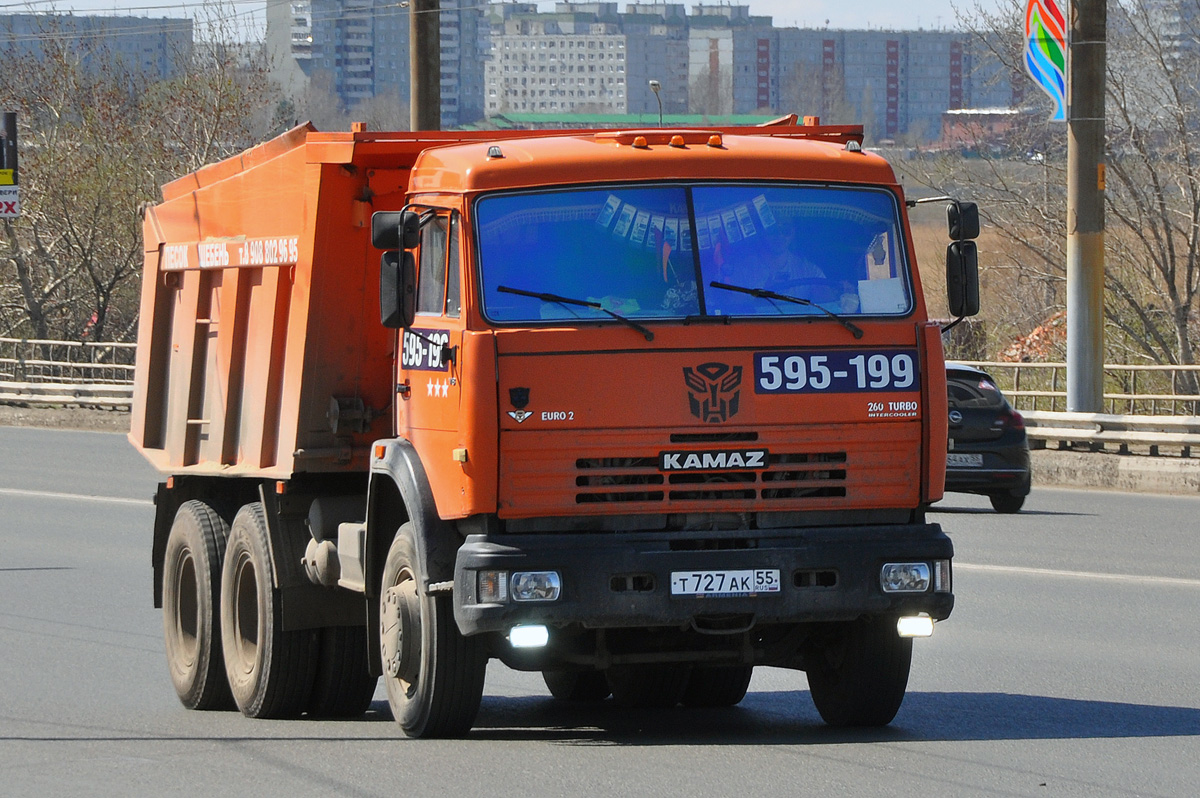 Омская область, № Т 727 АК 55 — КамАЗ-65115 [651150]