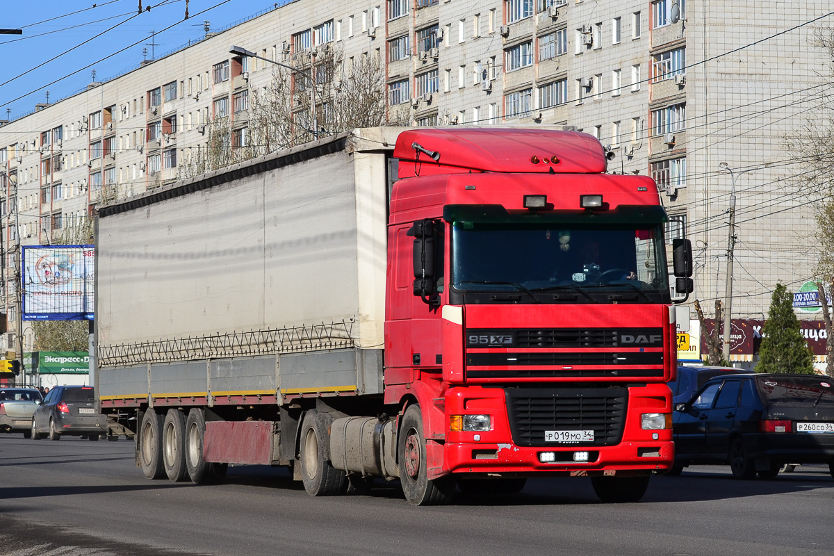 Волгоградская область, № Р 019 МО 34 — DAF 95XF FT