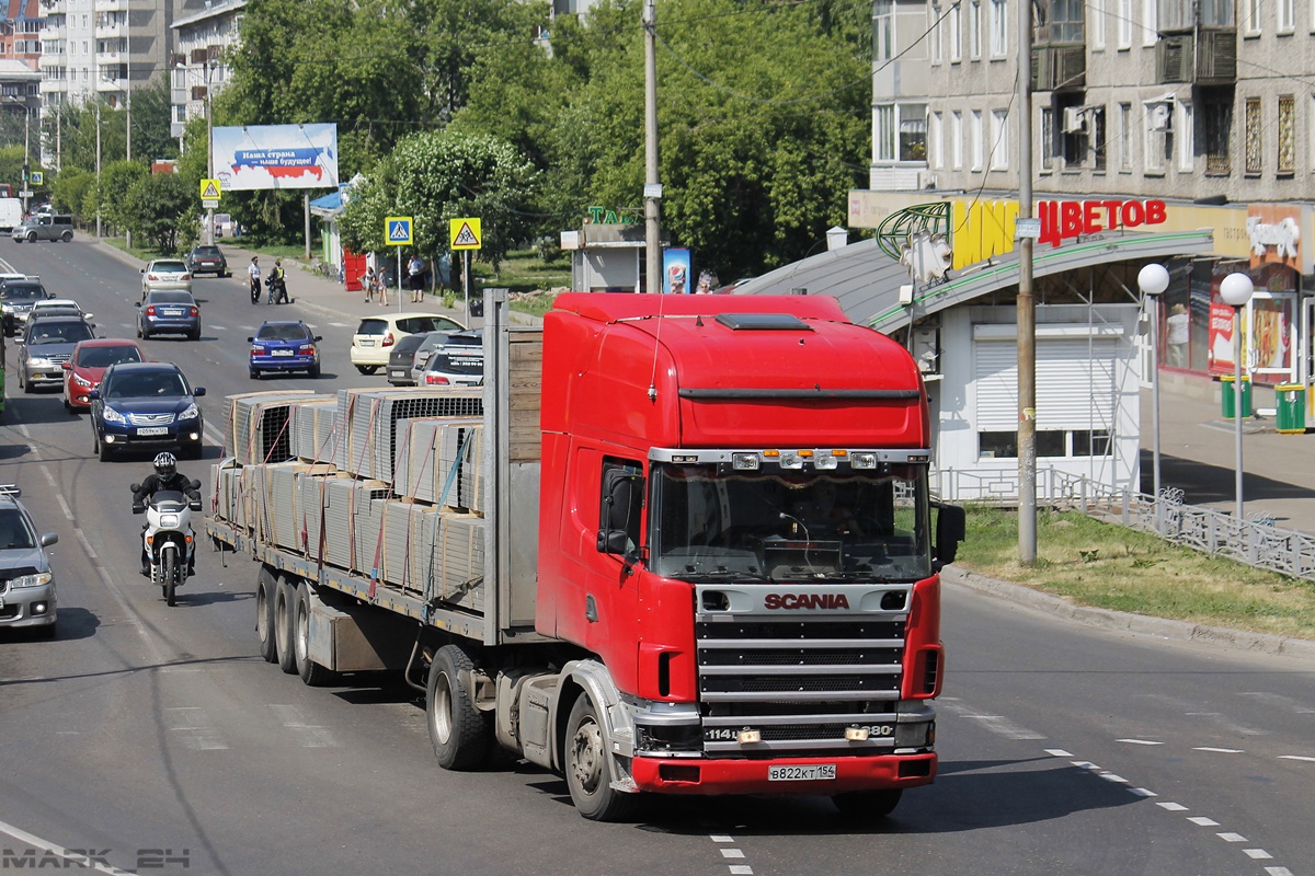 Новосибирская область, № В 822 КТ 154 — Scania ('1996) R114L