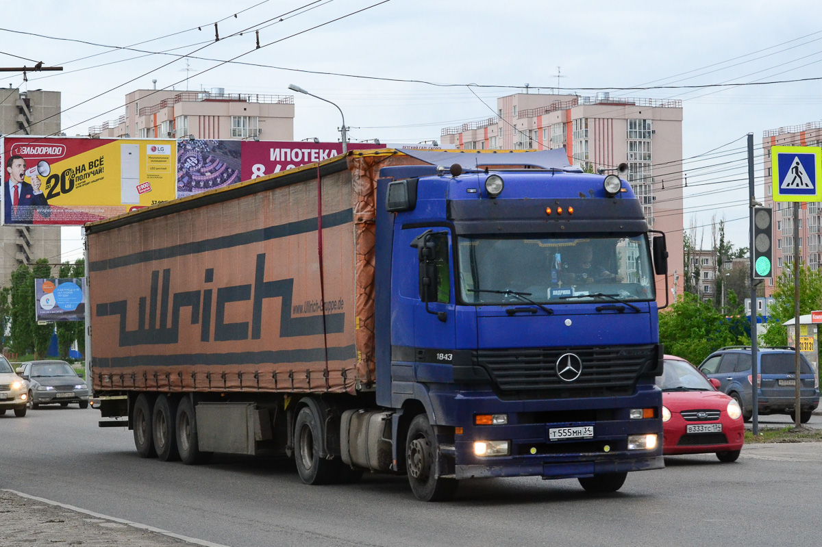 Волгоградская область, № Т 555 МН 34 — Mercedes-Benz Actros ('1997) 1843