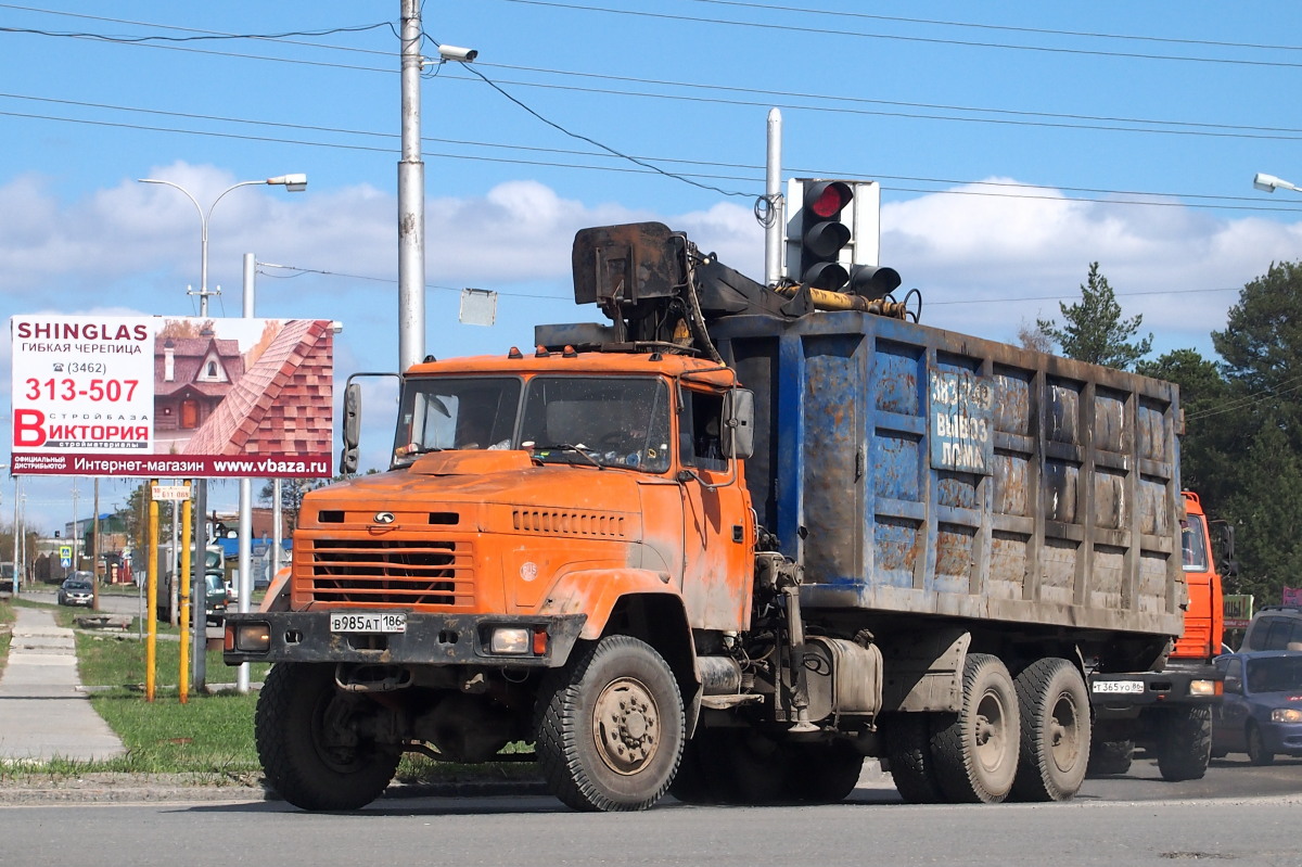 Ханты-Мансийский автоном.округ, № В 985 АТ 186 — КрАЗ-63221