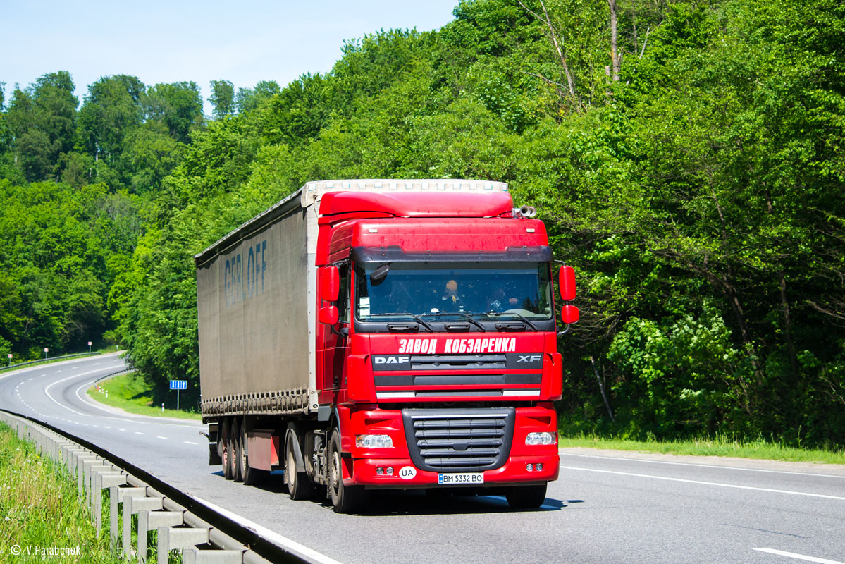 Сумская область, № ВМ 5332 ВС — DAF XF105 FT