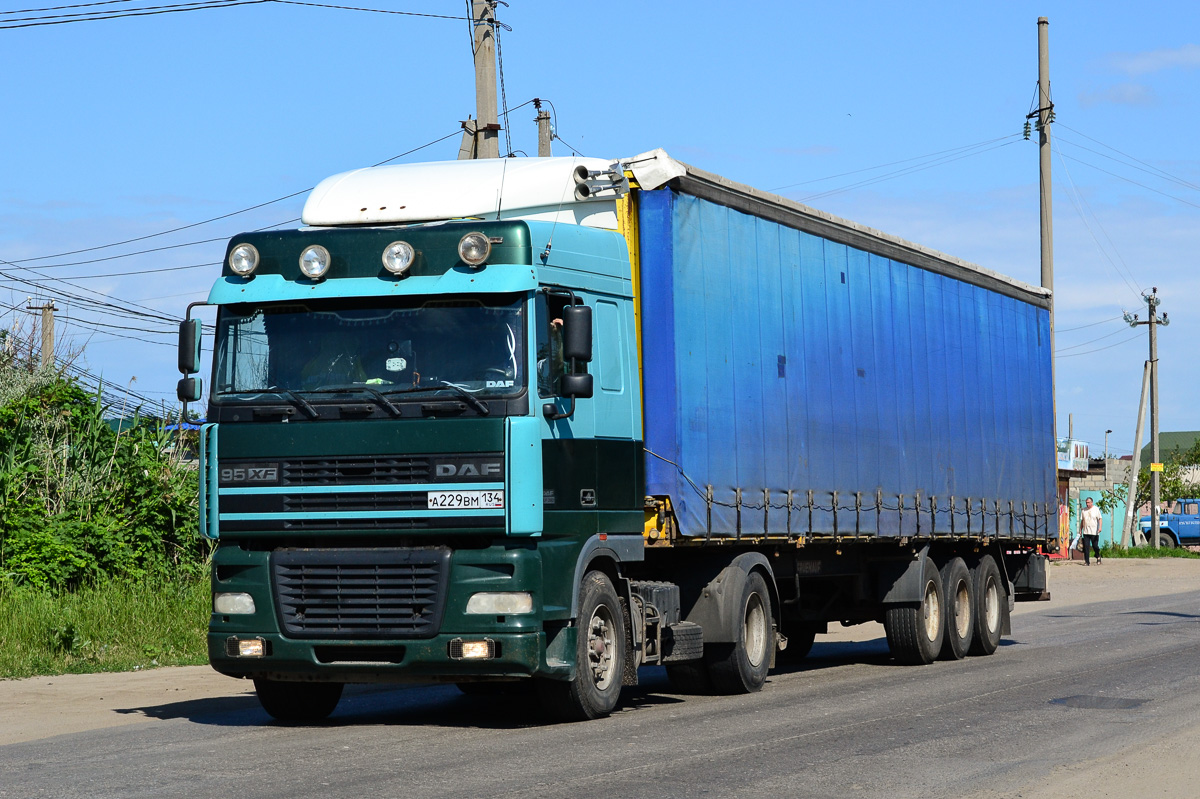 Волгоградская область, № А 229 ВМ 134 — DAF 95XF FT