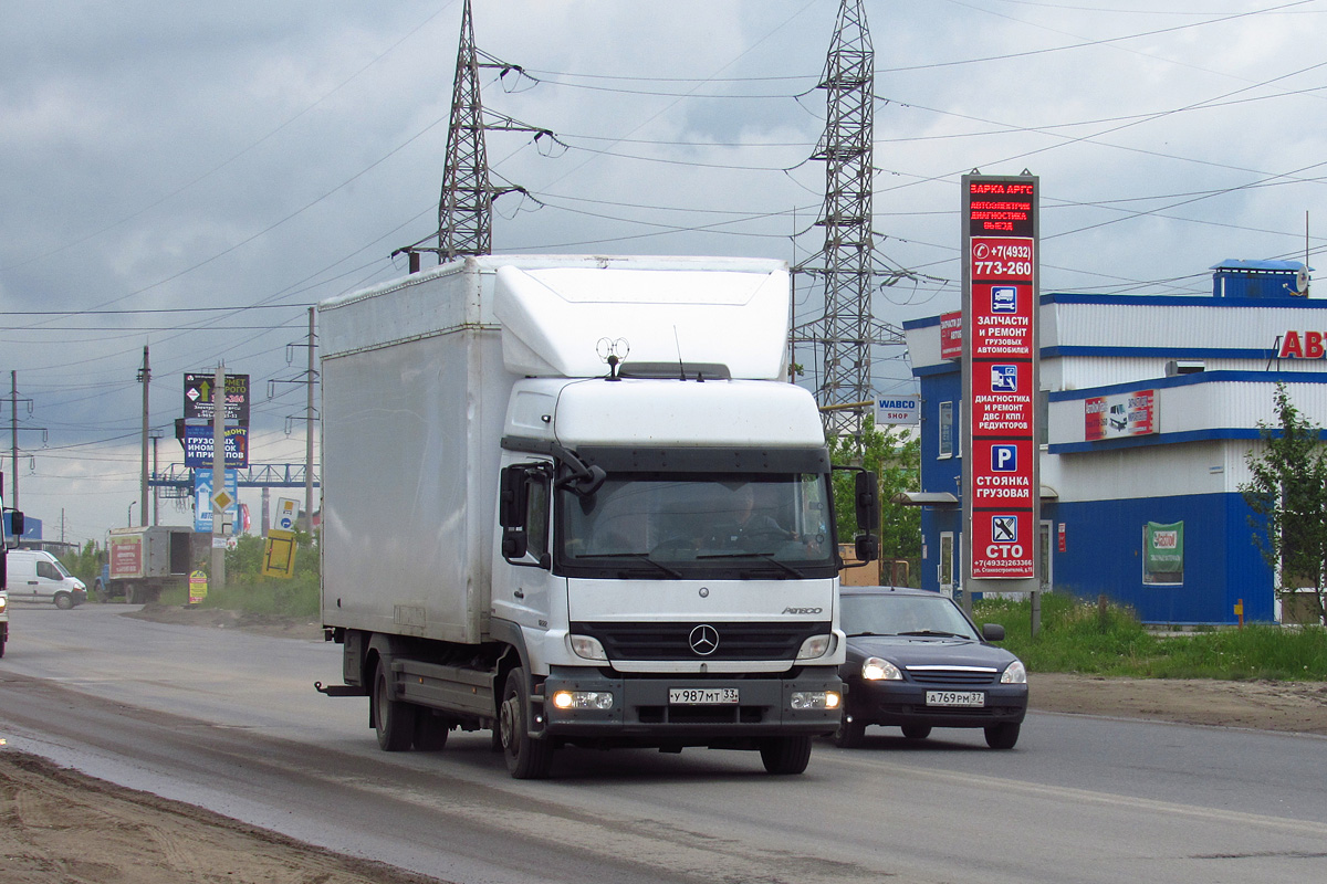 Владимирская область, № У 987 МТ 33 — Mercedes-Benz Atego 1222