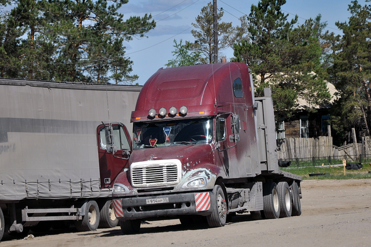 Омская область, № Т 914 НР 55 — Freightliner Columbia