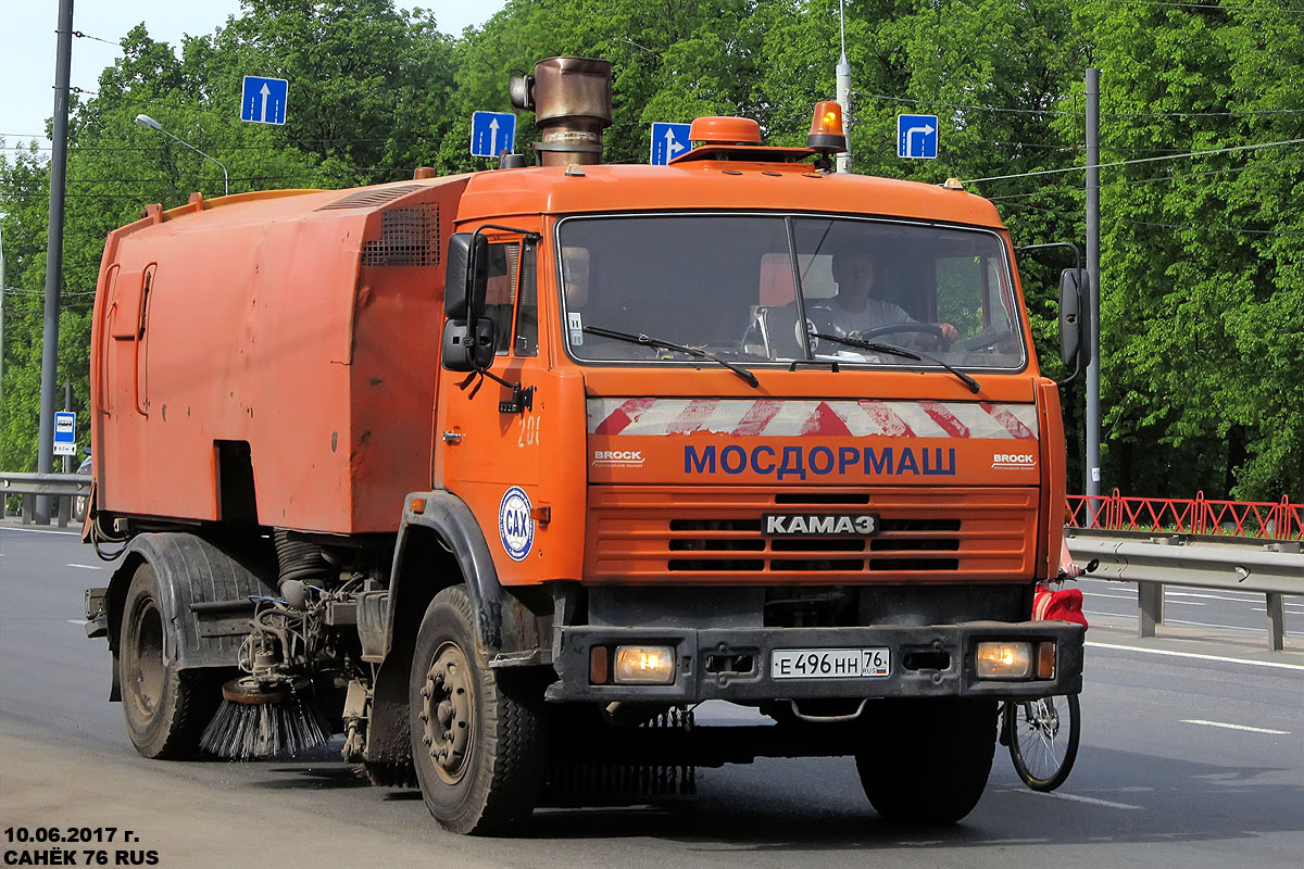 Ярославская область, № Е 496 НН 76 — КамАЗ-43253 (общая модель)