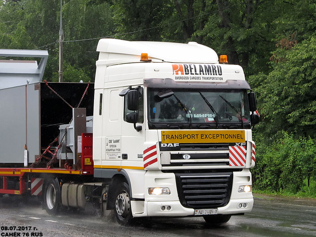 Брестская область, № АВ 2405-1 — DAF XF105 FT