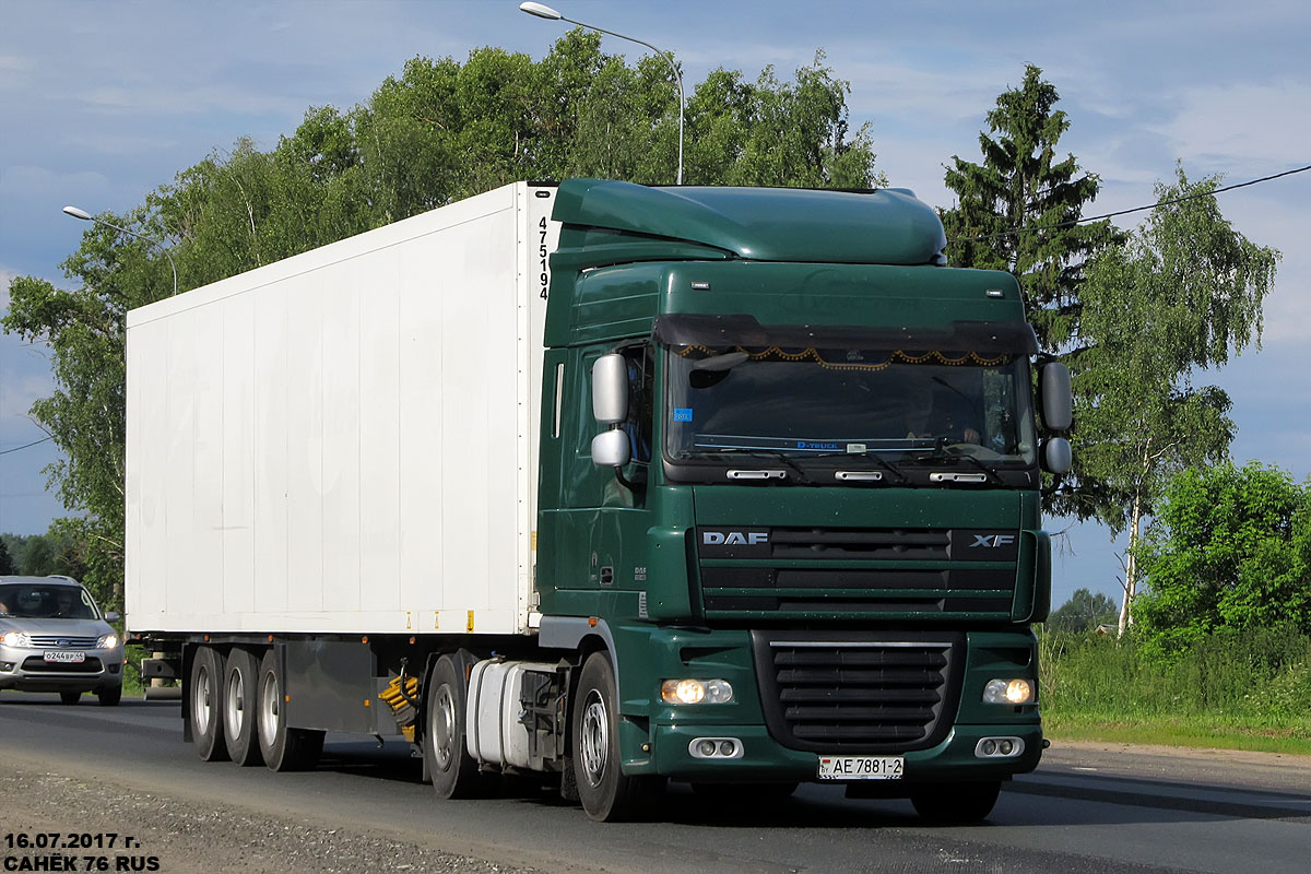 Витебская область, № АЕ 7881-2 — DAF XF105 FT