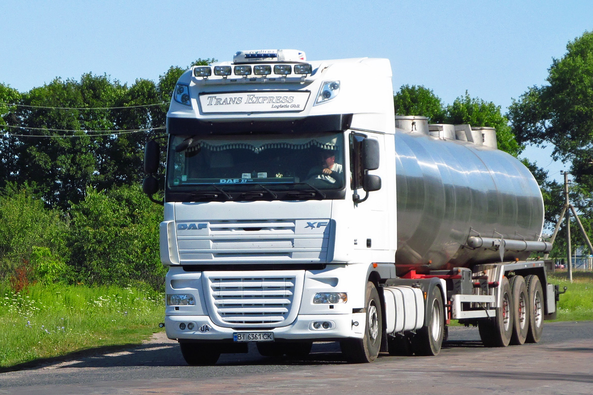 Полтавская область, № BI 6361 CK — DAF XF105 FT