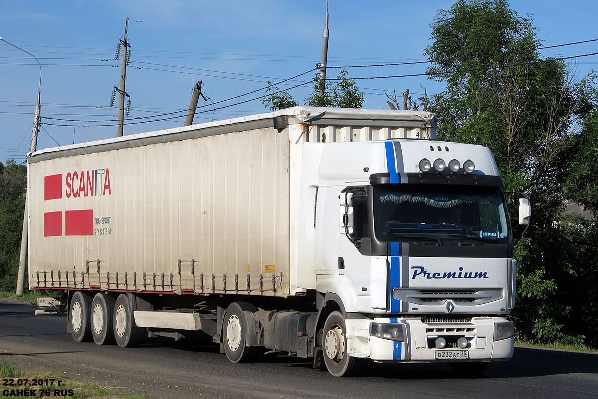 Вологодская область, № В 232 АТ 35 — Renault Premium ('1996)