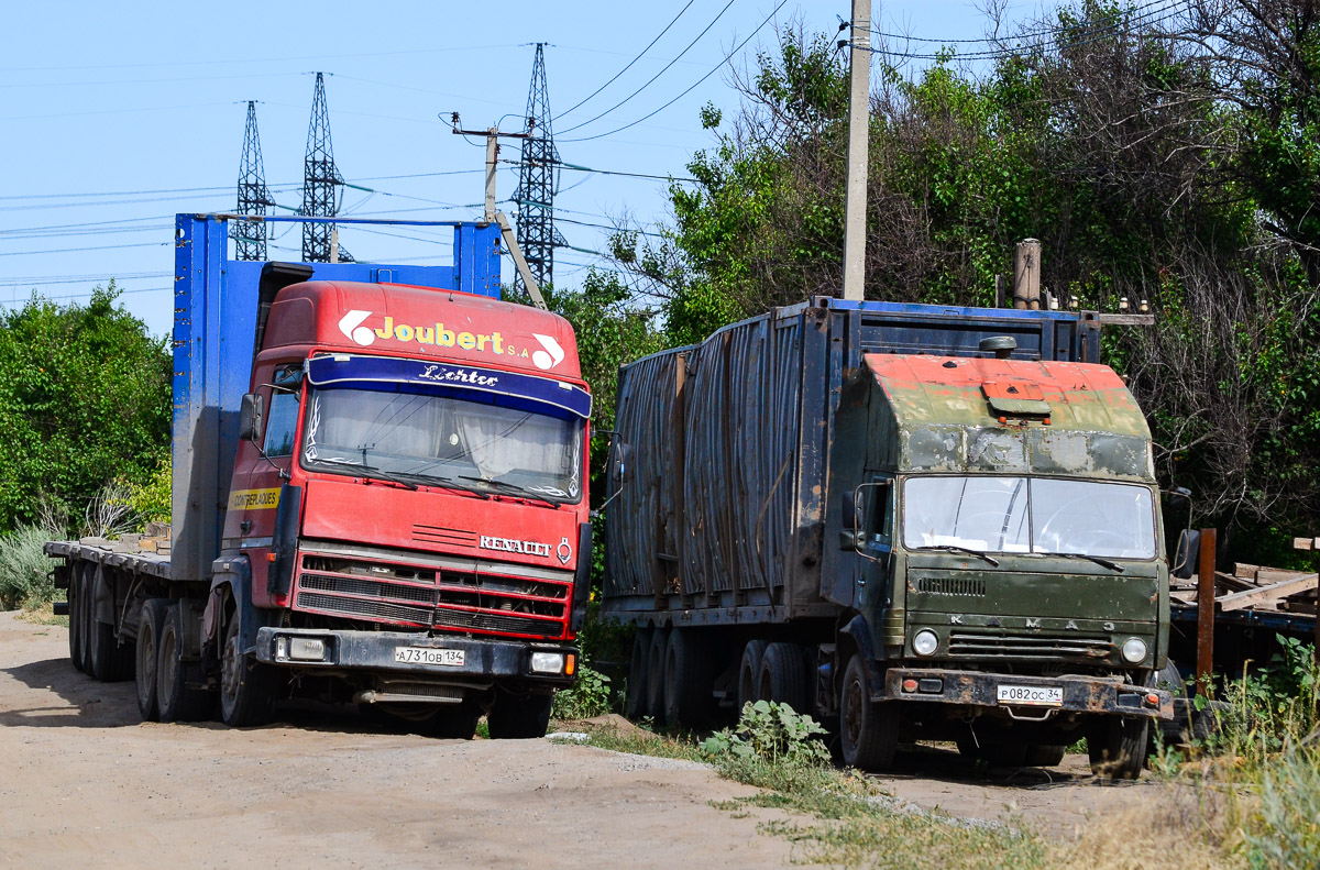 Волгоградская область, № А 731 ОВ 134 — Renault R-Series; Волгоградская область, № Р 082 ОС 34 — КамАЗ-5410