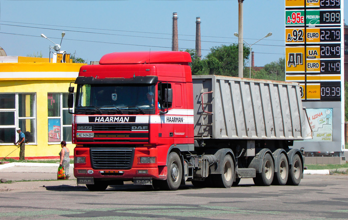 Днепропетровская область, № АЕ 9494 ВН — DAF 95XF FT