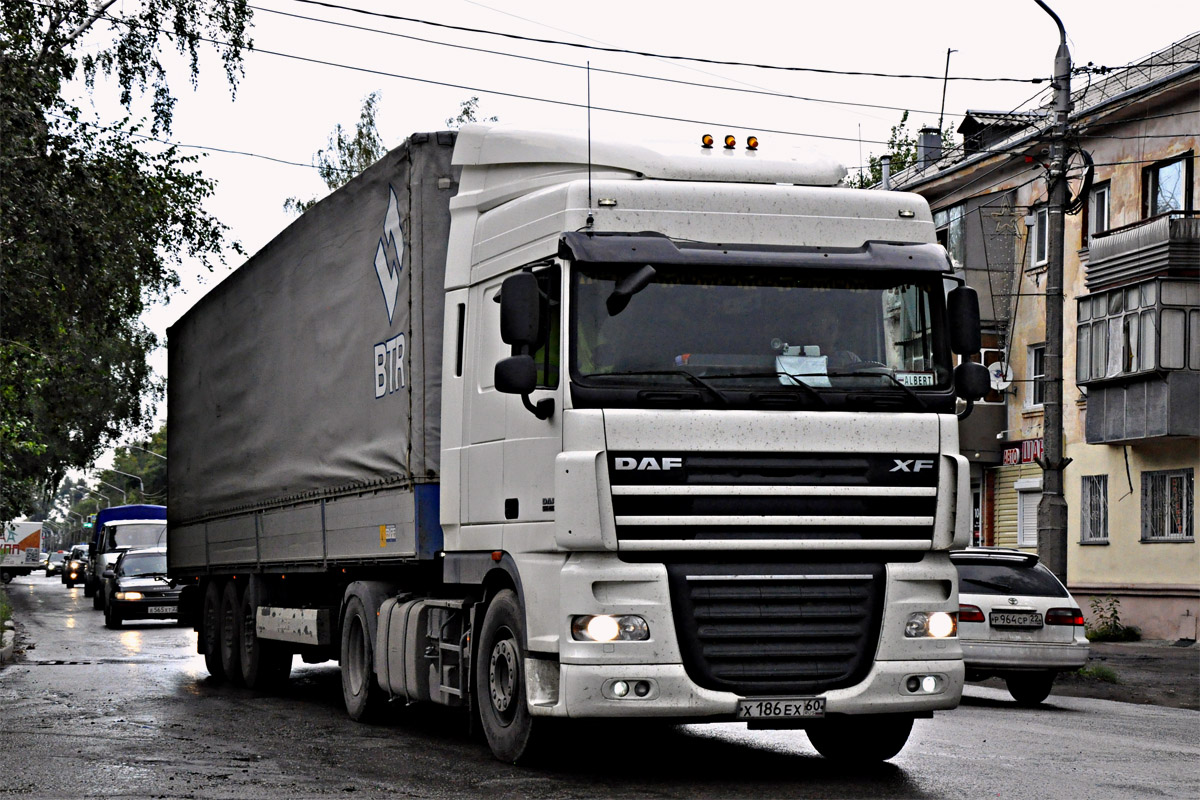 Псковская область, № Х 186 ЕХ 60 — DAF XF105 FT