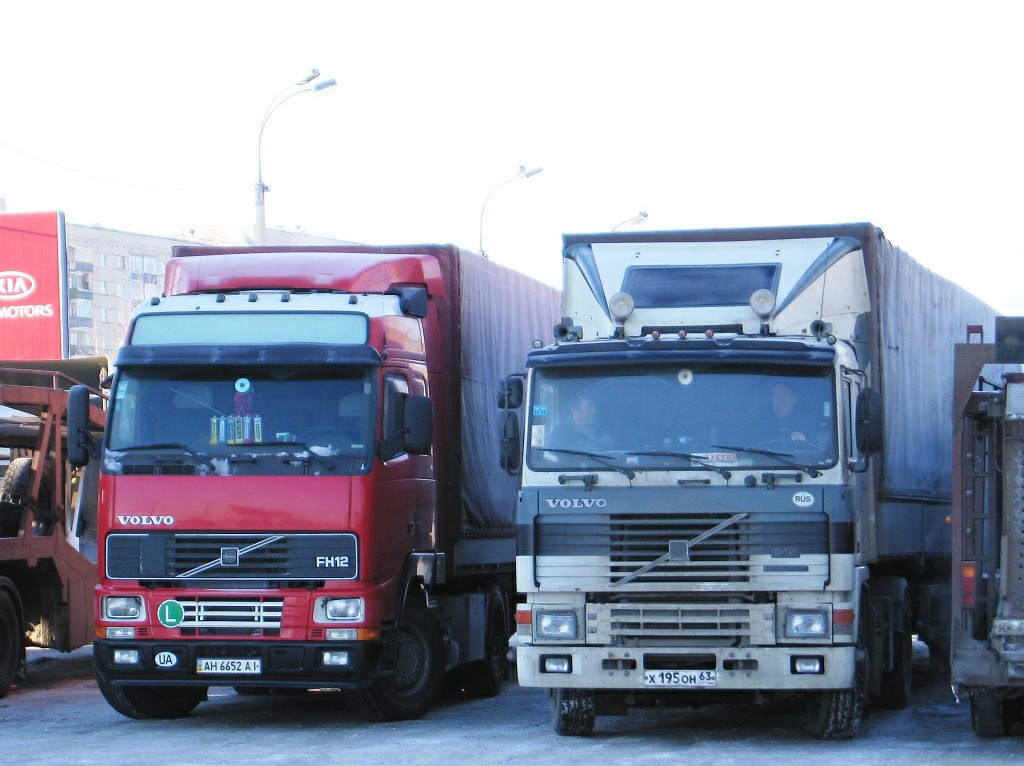 Донецкая область, № AH 6652 AI — Volvo ('1993) FH-Series; Самарская область, № Х 195 ОН 63 — Volvo ('1987) F12