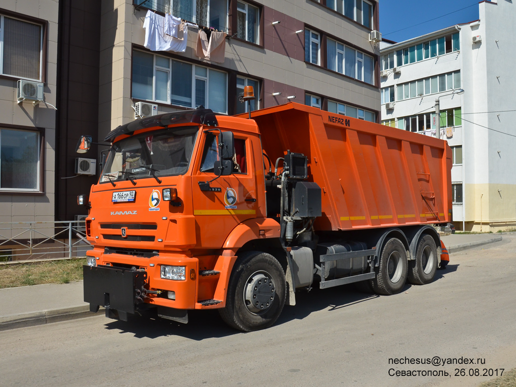 Севастополь, № А 166 ОР 92 — КамАЗ-6520 (общая модель)