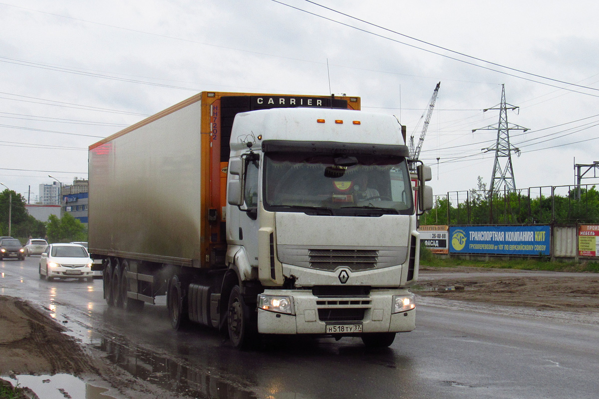 Ивановская область, № Н 518 ТУ 37 — Renault Premium ('2006) [X9P]