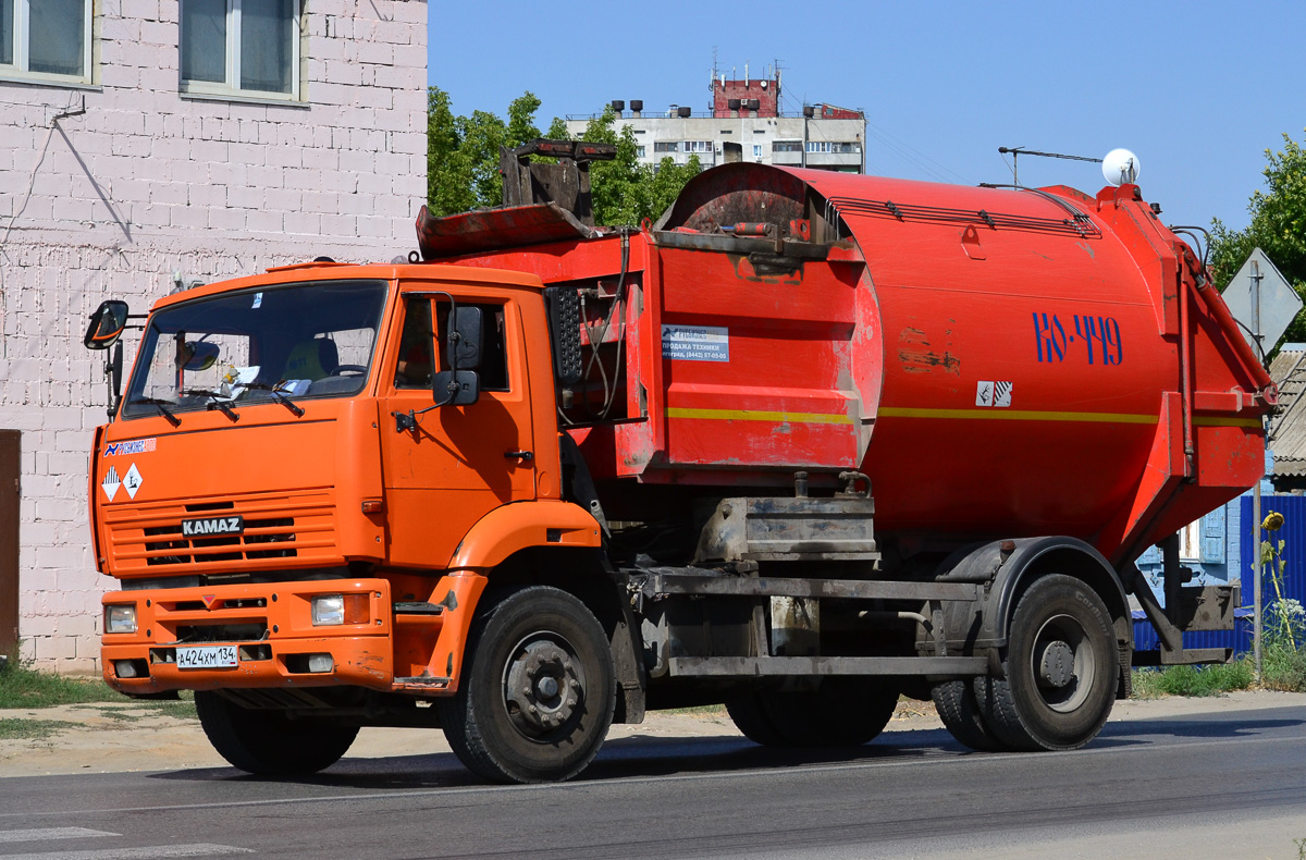 Волгоградская область, № А 424 ХМ 134 — КамАЗ-53605-62