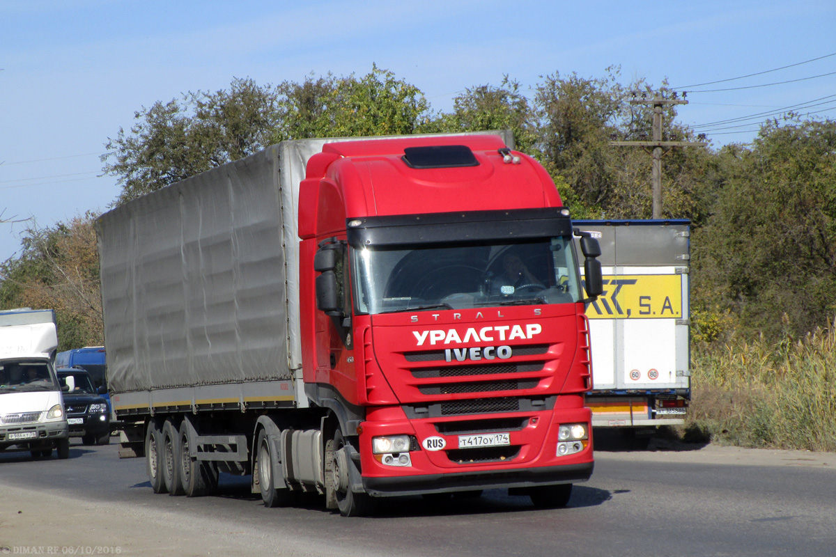 Челябинская область, № Т 417 ОУ 174 — IVECO Stralis ('2007) 450