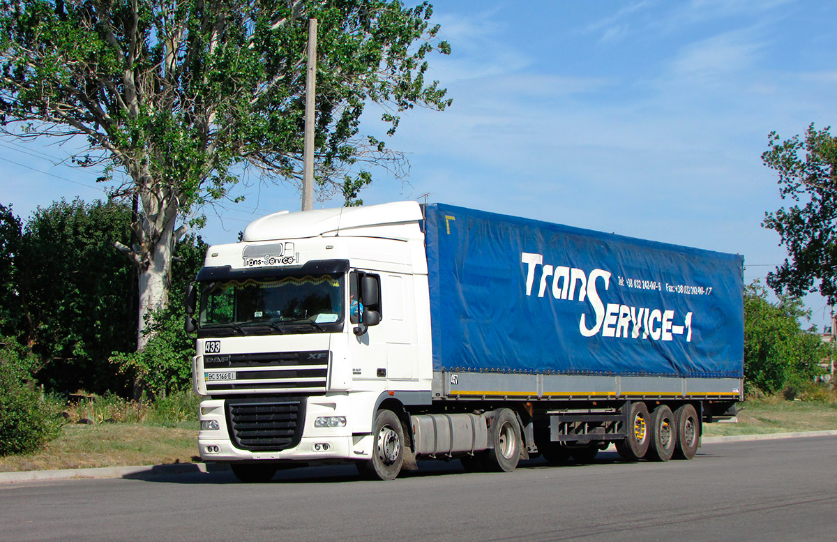 Львовская область, № 433 — DAF XF105 FT