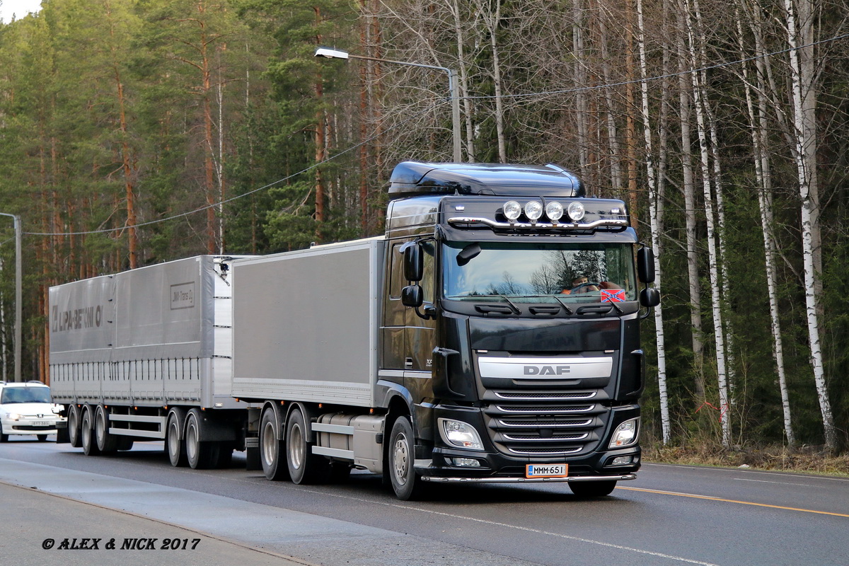 Финляндия, № MMM-651 — DAF XF Euro6 FAT