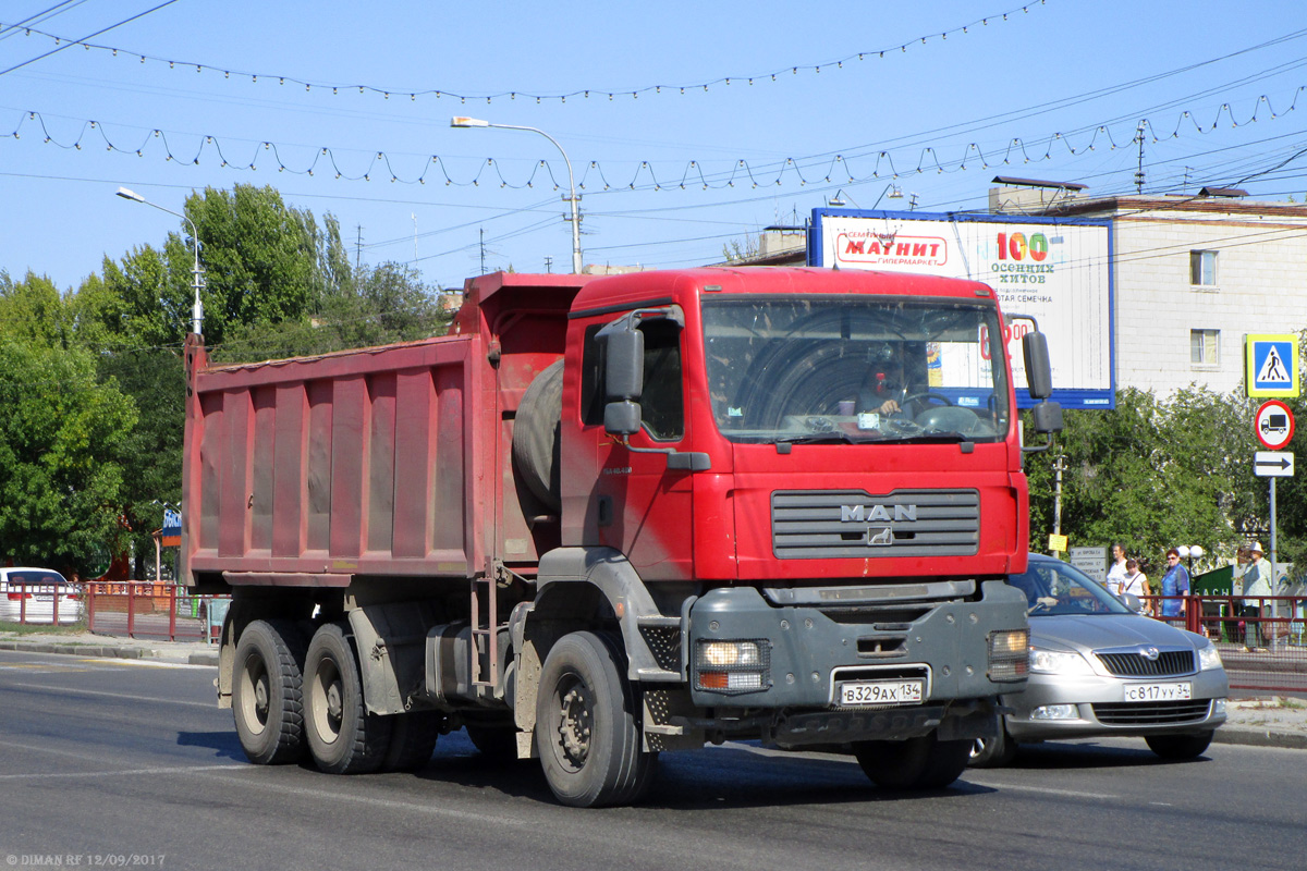 Волгоградская область, № В 329 АХ 134 — MAN TGA 40.480