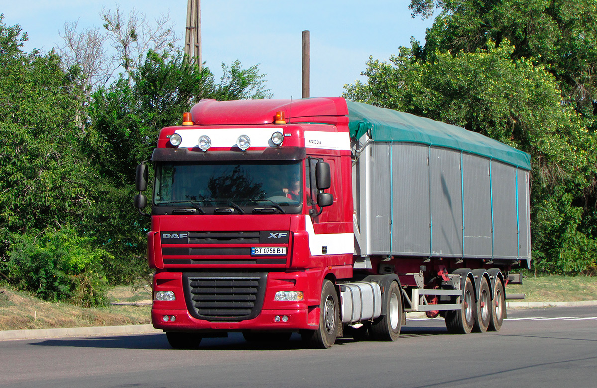 Херсонская область, № ВТ 0758 ВІ — DAF XF105 FT