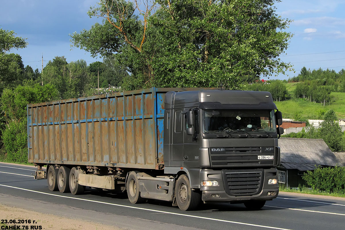 Москва, № Е 386 УО 77 — DAF XF105 FT