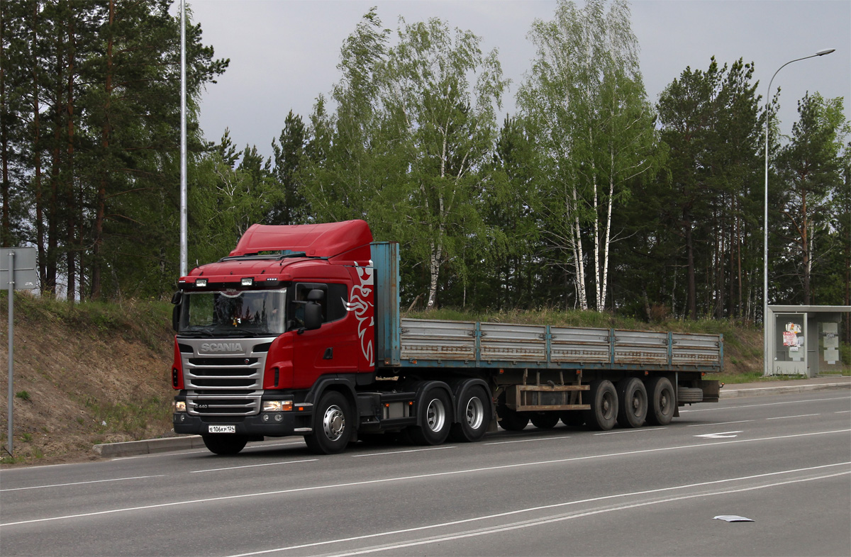 Красноярский край, № Е 106 КР 124 — Scania ('2009) G440; Красноярский край, № АХ 1830 24 — МАЗ-9758