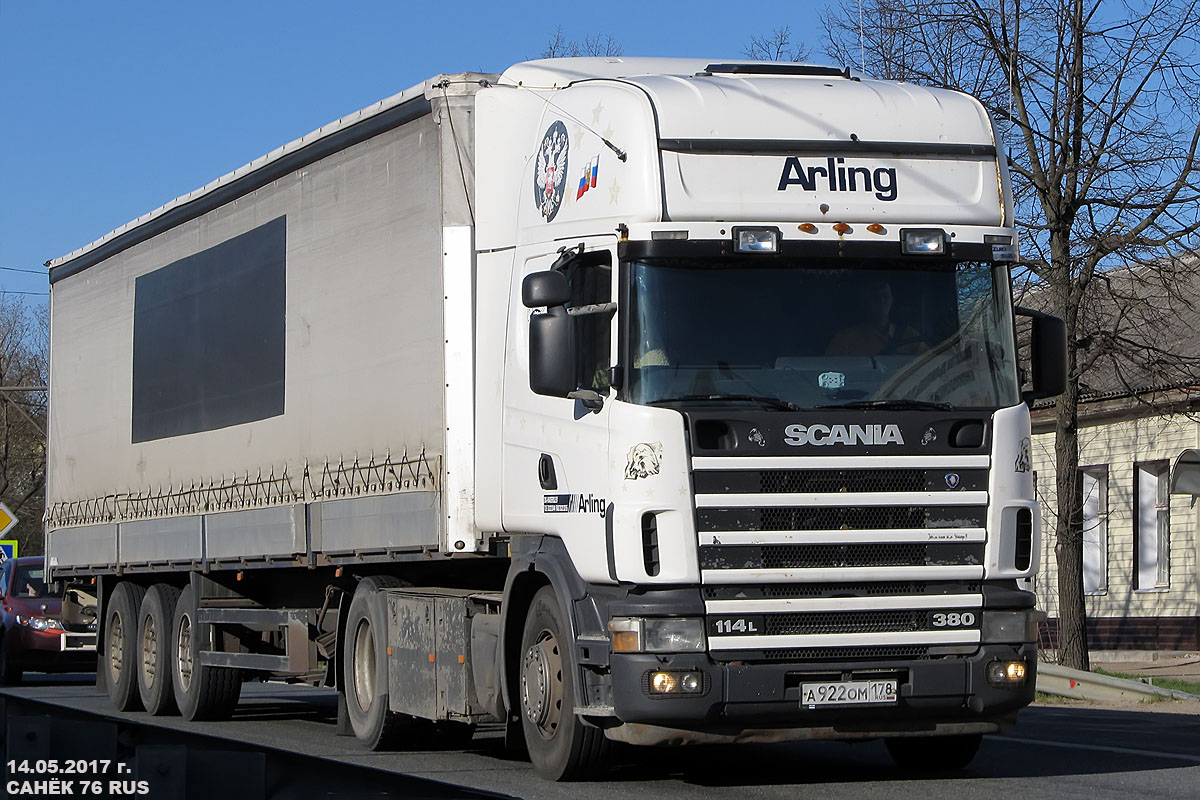 Санкт-Петербург, № А 922 ОМ 178 — Scania ('1996) R114L