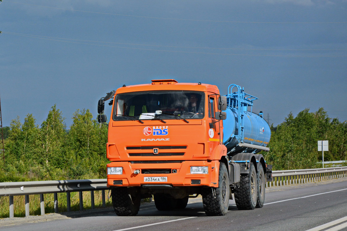 Ханты-Мансийский автоном.округ, № А 034 КА 186 — КамАЗ-43118 (общая модель)