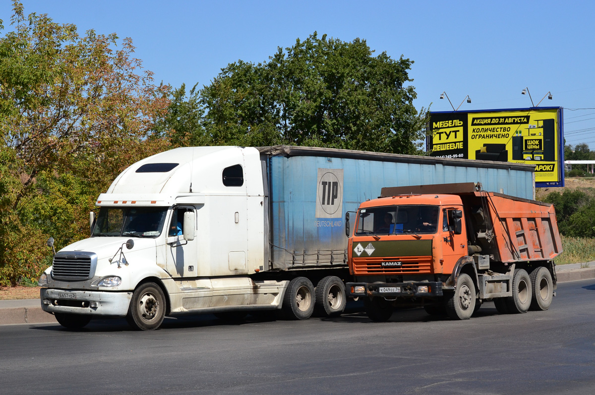 Волгоградская область, № А 657 УО 34 — Freightliner Columbia; Волгоградская область, № К 049 ЕЕ 34 — КамАЗ-65115 [651150]