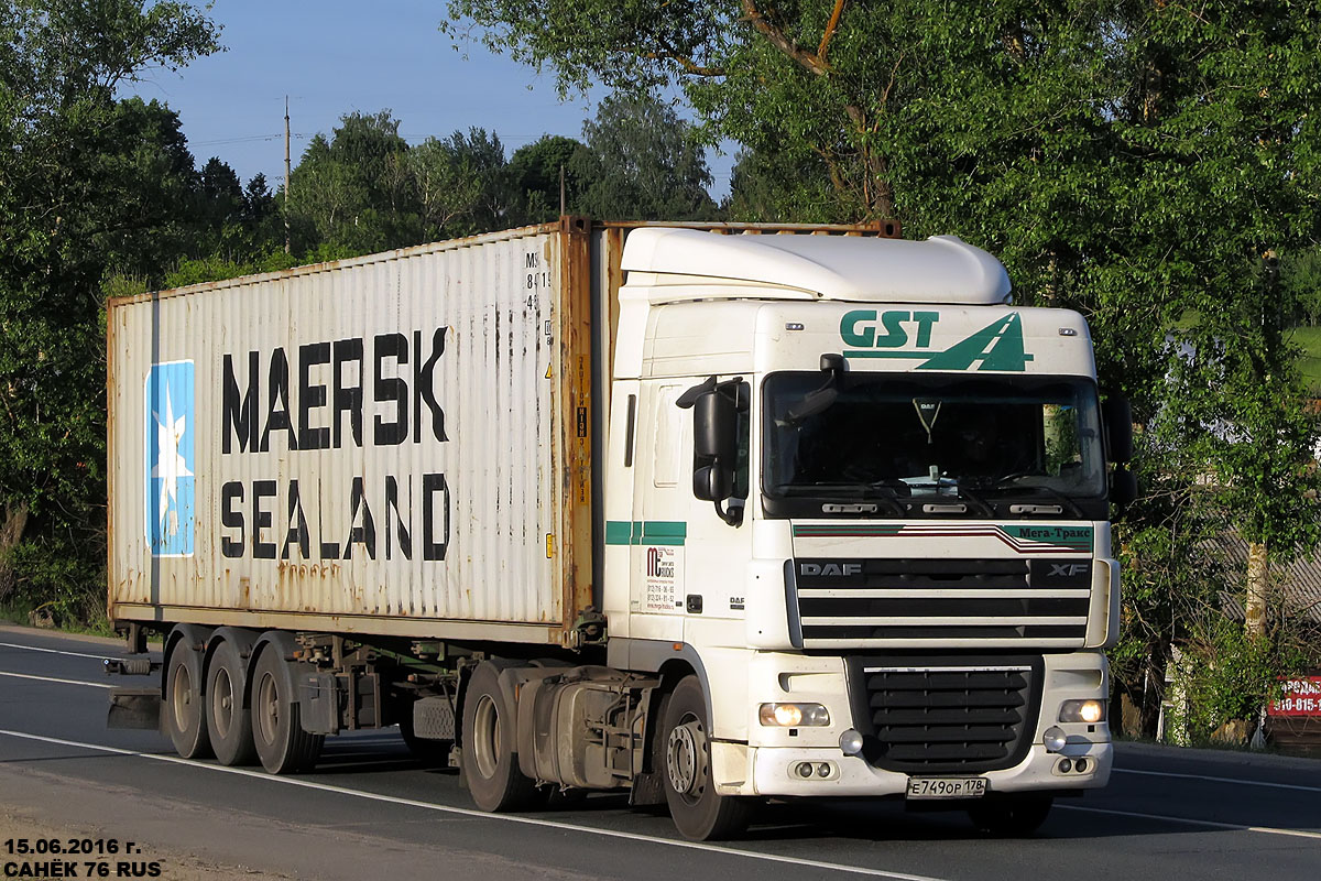 Санкт-Петербург, № Е 749 ОР 178 — DAF XF105 FT