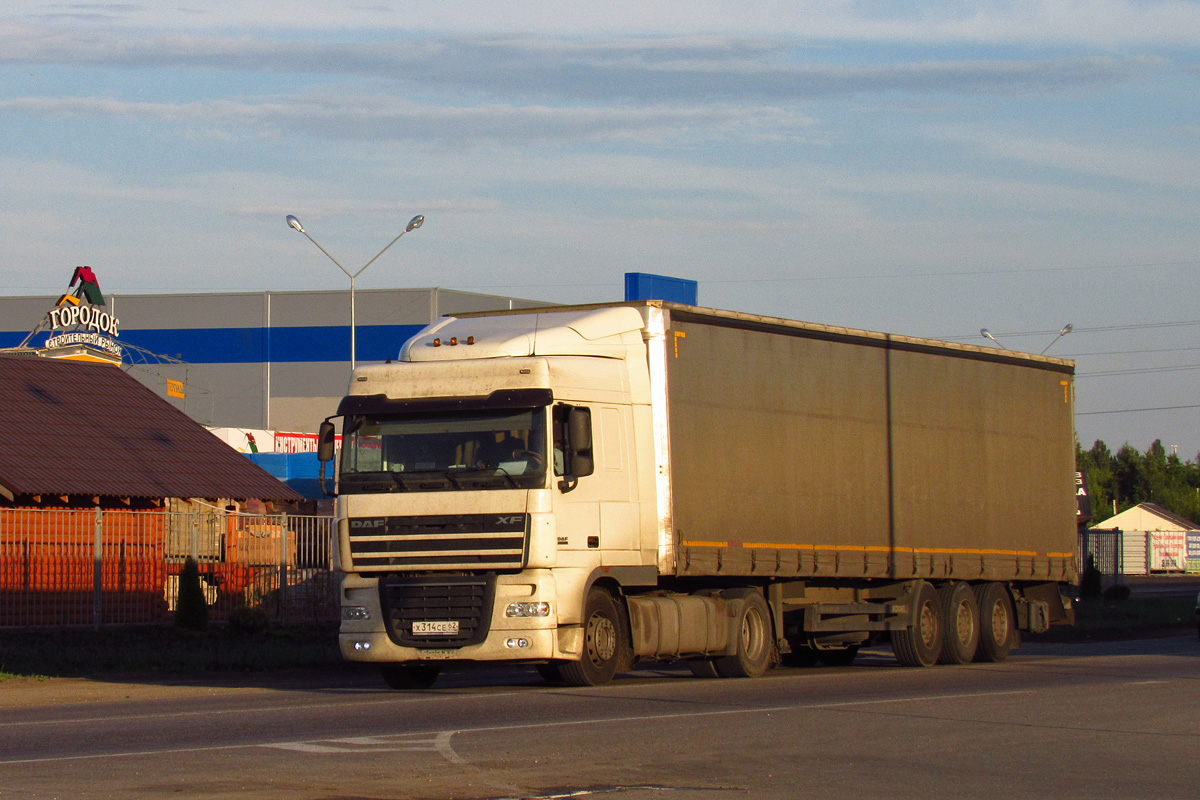 Рязанская область, № Х 314 СЕ 62 — DAF XF105 FT