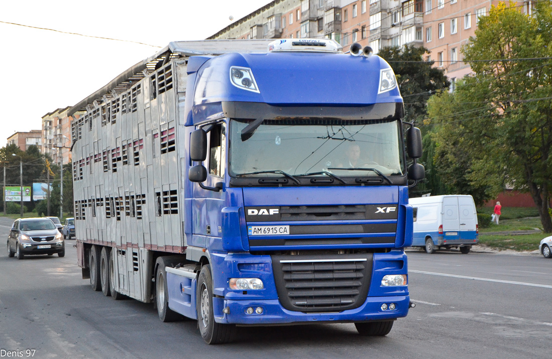 Житомирская область, № АМ 6915 СА — DAF XF105 FT