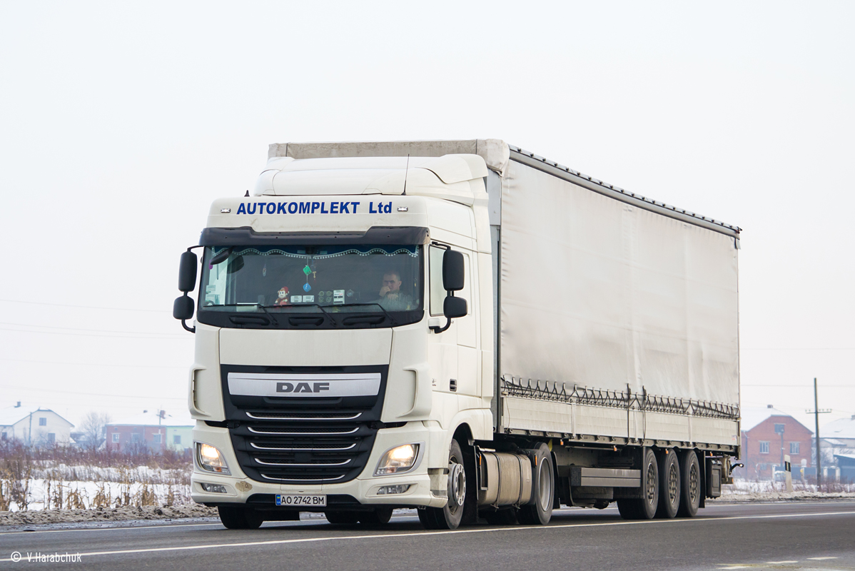 Закарпатская область, № АО 2742 ВМ — DAF XF Euro6 FT