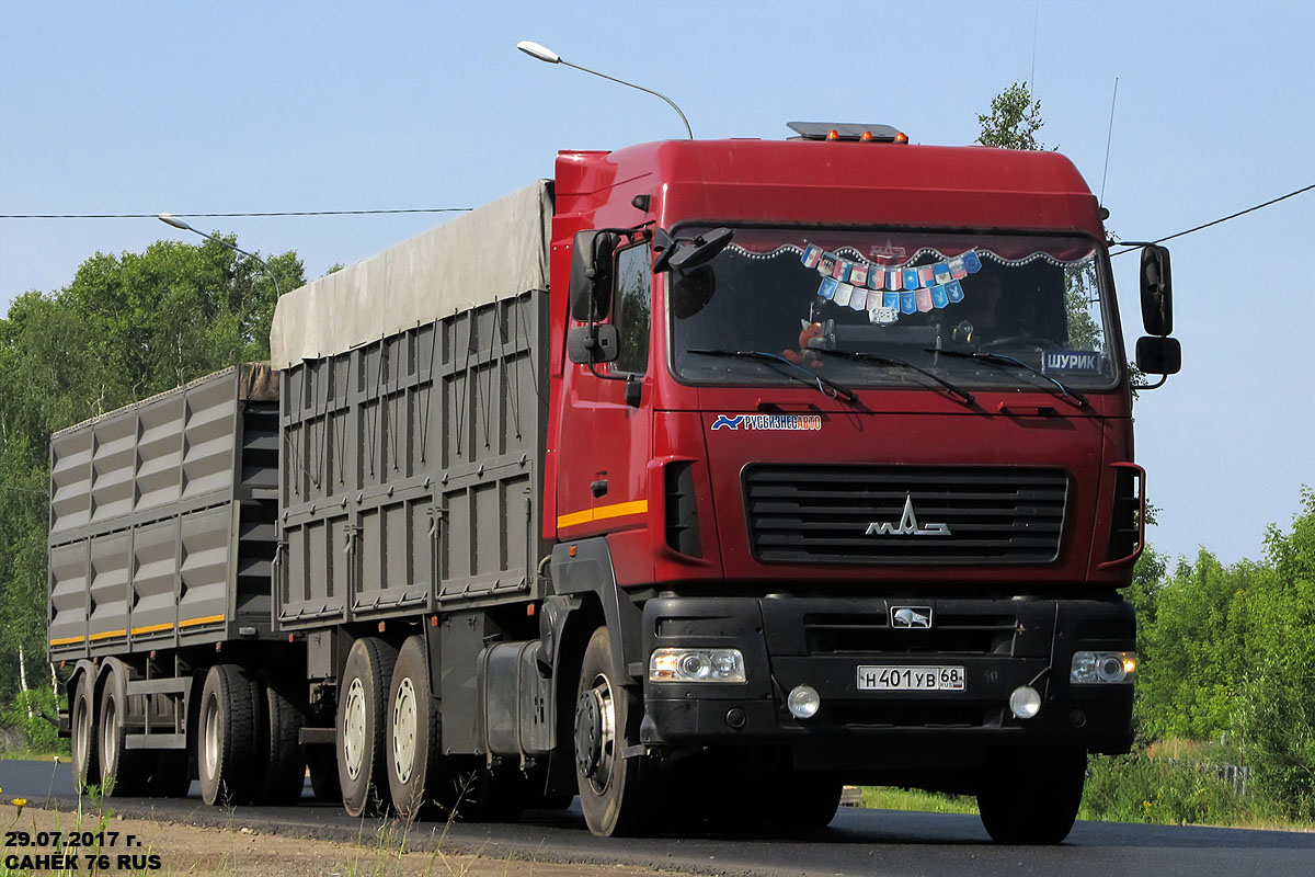 Тамбовская область, № Н 401 УВ 68 — МАЗ-6312H9